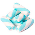 Jumbo Marshmallow Twists - Light Blue & White in cello bag with Header Card